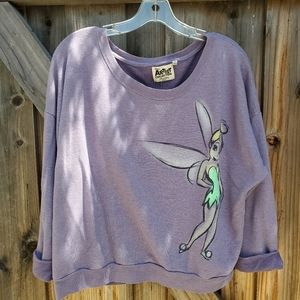 cropped oversized Disney Tinkerbell sweatshirt XL